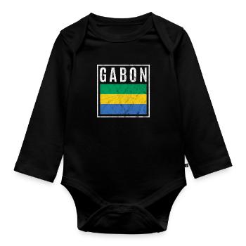 Gabun - Baby Bio-Langarm-Body - Schwarz - Vorne