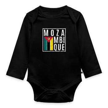 Mozambique - Organic Longsleeve Baby Bodysuit - black - Front