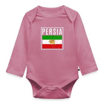 Persia - Organic Longsleeve Baby Bodysuit - mauve - Front