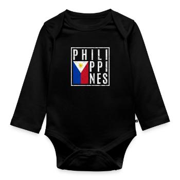 Philippines - Body Bébé bio manches longues - noir - Devant