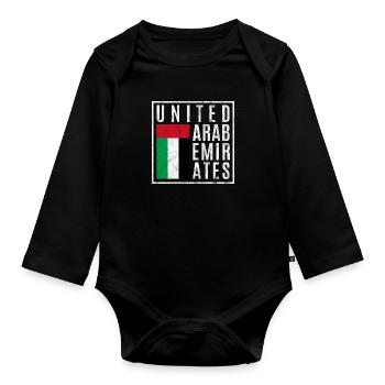 Vereinigte Arabische Emirate - Baby Bio-Langarm-Body - Schwarz - Vorne