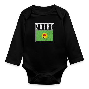 Zaire - Organic Longsleeve Baby Bodysuit - black - Front