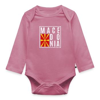 Macédoine du Nord - Body Bébé bio manches longues - mauve - Devant