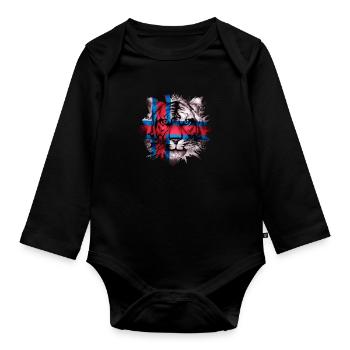 Färöer Inseln - Baby Bio-Langarm-Body - Schwarz - Vorne