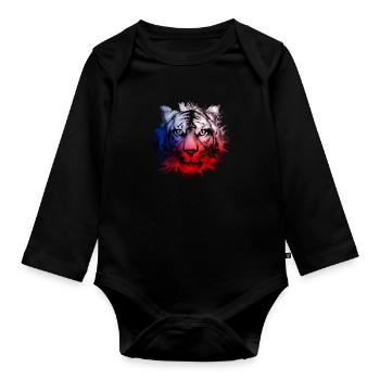 Tschechische Republik - Baby Bio-Langarm-Body - Schwarz - Vorne