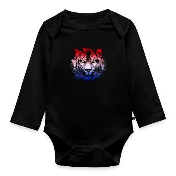 Netherlands - Organic Longsleeve Baby Bodysuit - black - Front