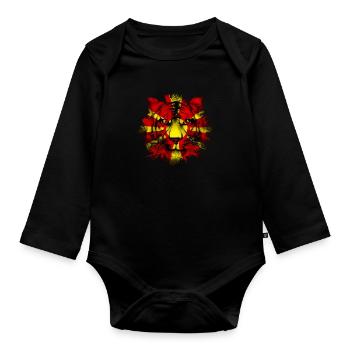 Mazedonien - Baby Bio-Langarm-Body - Schwarz - Vorne