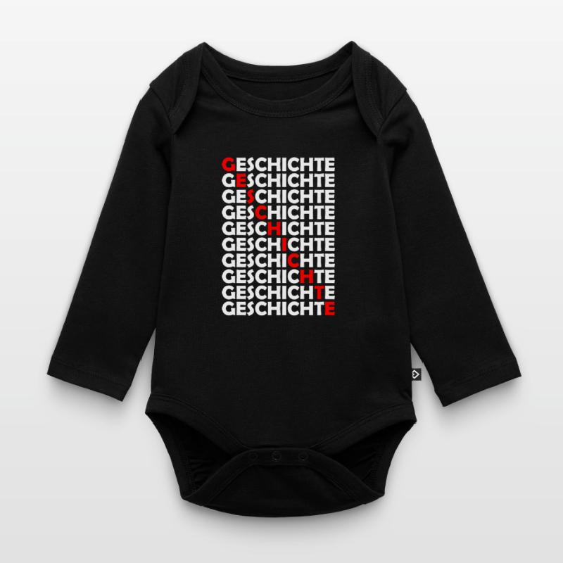 Geschichte Lehrer Studium Schule Baby Bio-Langarm-Body