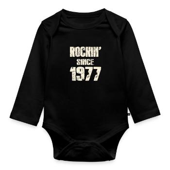 Rockin depuis 1977 - Body Bébé bio manches longues - noir - Devant