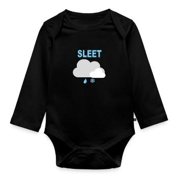 SLEET - Graupel - Organic Longsleeve Baby Bodysuit - black - Front