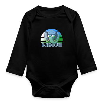 Dschibuti - Baby Bio-Langarm-Body - Schwarz - Vorne