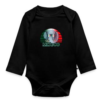 Mexiko - Baby Bio-Langarm-Body - Schwarz - Vorne