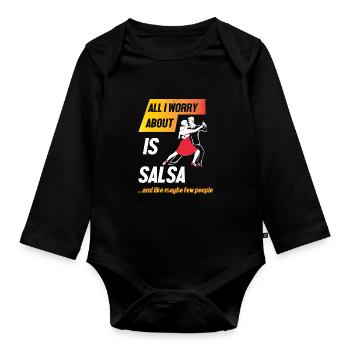 Salsa Dancer Dancer - Organic Longsleeve Baby Bodysuit - black - Front