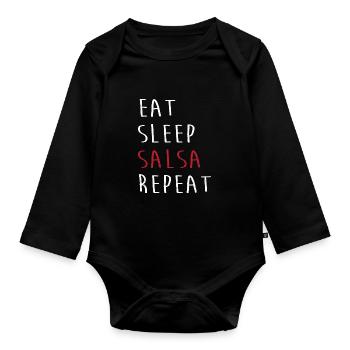 Salsa Dancer Dancer - Organic Longsleeve Baby Bodysuit - black - Front