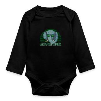 Mauretanien - Baby Bio-Langarm-Body - Schwarz - Vorne