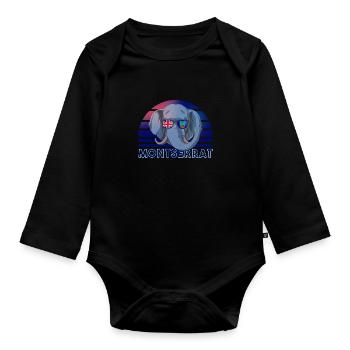 Montserrat - Organic Longsleeve Baby Bodysuit - black - Front