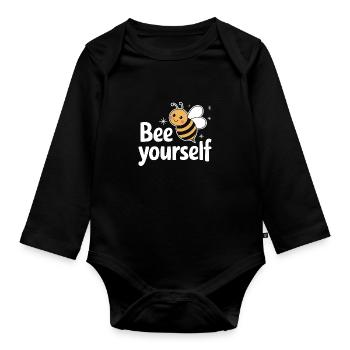 abeille abeille apicultrice abeille abeille - Body Bébé bio manches longues - noir - Devant