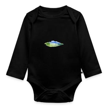Agriculture paint - agriculture painting - Organic Longsleeve Baby Bodysuit - black - Front