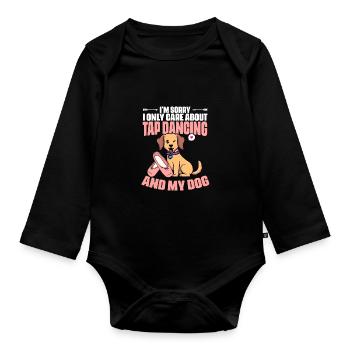 Je suis désolé drôle chien de claquettes pour une danse à claquettes - Body Bébé bio manches longues - noir - Devant