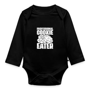 Vintage Professional Cookie Eater Cookie Fan - Body Bébé bio manches longues - noir - Devant