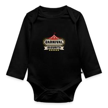 Carnival Security Cool Circus Event Party For - Baby Bio-Langarm-Body - Schwarz - Vorne
