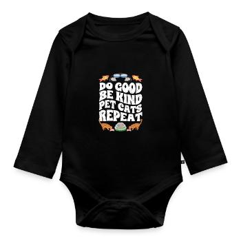 Awesome Do Good Be Kind Animal Rights Advocate - Body Bébé bio manches longues - noir - Devant