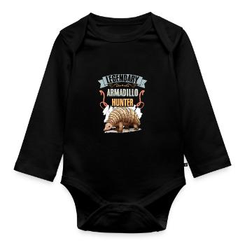 Legendary Armadillo Hunter Awesome Armadillo - Baby Bio-Langarm-Body - Schwarz - Vorne
