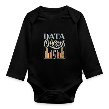 Awesome Data Queen Deep Learning A Data Scientist - Baby Bio-Langarm-Body - Schwarz - Vorne