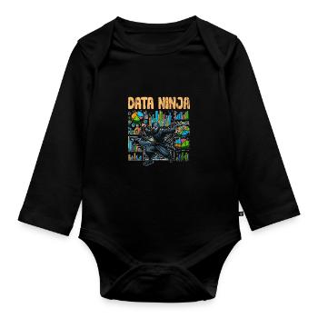 Data Ninja Retro Data Science Deep Learning For - Baby Bio-Langarm-Body - Schwarz - Vorne