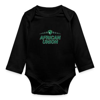 Afrikanische Union - Baby Bio-Langarm-Body - Schwarz - Vorne
