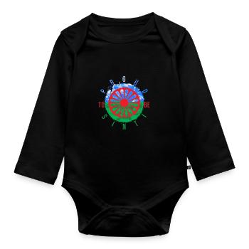 Fier d’être Sinti - Body Bébé bio manches longues - noir - Devant