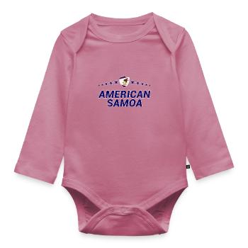 American Samoa - Organic Longsleeve Baby Bodysuit - mauve - Front