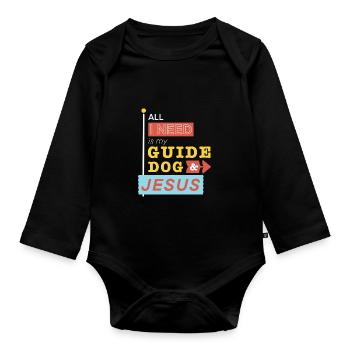 Blinder Blind Sehbehindert Witzig Geschenk - Baby Bio-Langarm-Body - Schwarz - Vorne