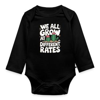 Cactus Cacti Desert Plant - Organic Longsleeve Baby Bodysuit - black - Front