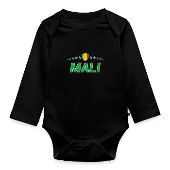 Mali - Body Bébé bio manches longues - noir - Devant