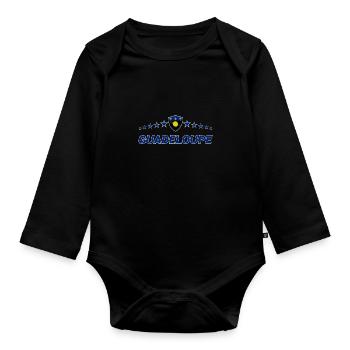 Guadeloupe - Baby Bio-Langarm-Body - Schwarz - Vorne