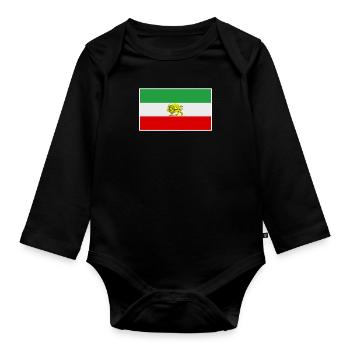 Drapeau de l’Iran - Body Bébé bio manches longues - noir - Devant