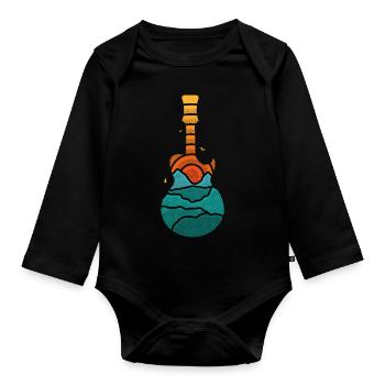 GUITAR VIBES - Organic Longsleeve Baby Bodysuit - black - Front