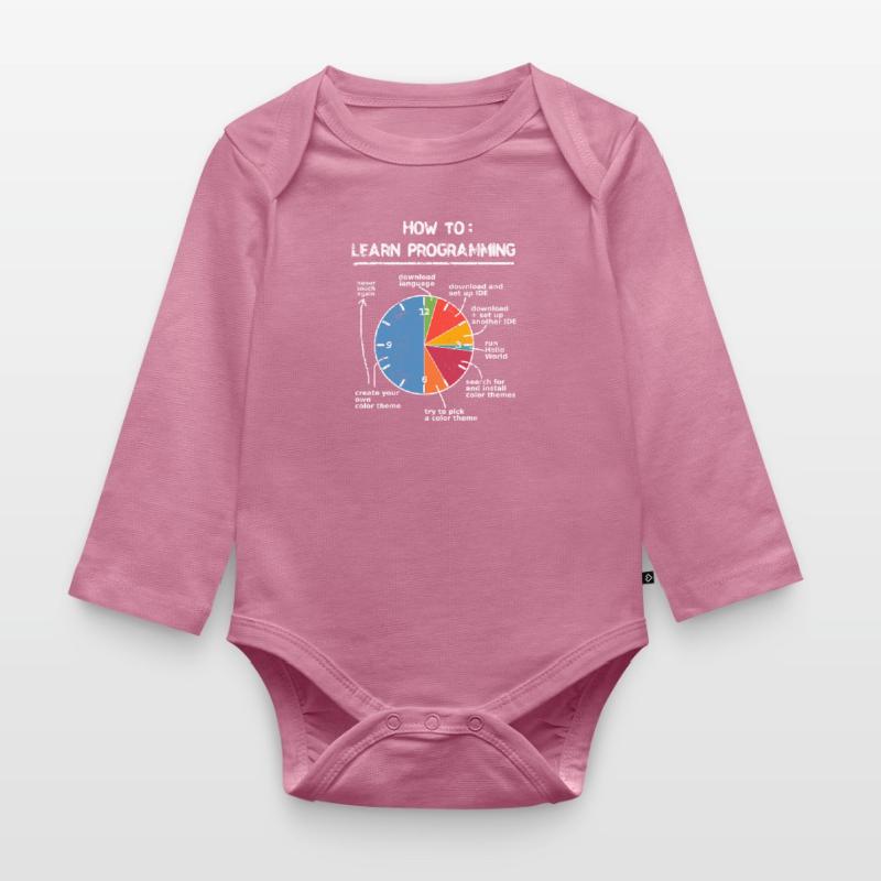 Learn to program programmers computer nerd Organic Longsleeve Baby Bodysuit