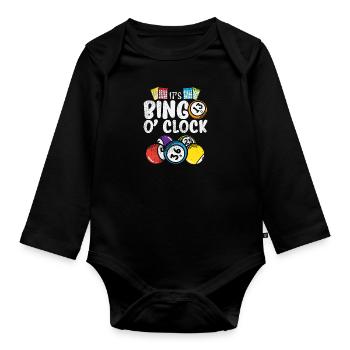 It’s Bingo O Clock - Body Bébé bio manches longues - noir - Devant