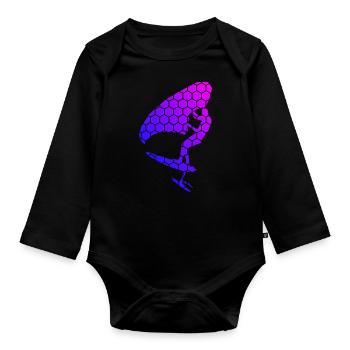 wingsurf hommes femmes hydroptère wingsurf - Body Bébé bio manches longues - noir - Devant