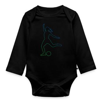 Football Football Jeu Football Femmes Football Spie - Body Bébé bio manches longues - noir - Devant