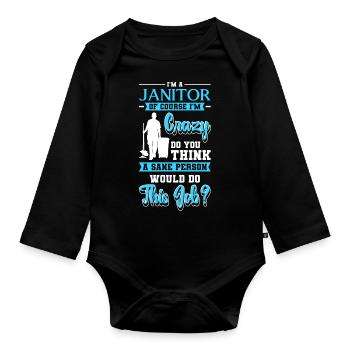 Caretaker Key Warden - Organic Longsleeve Baby Bodysuit - black - Front