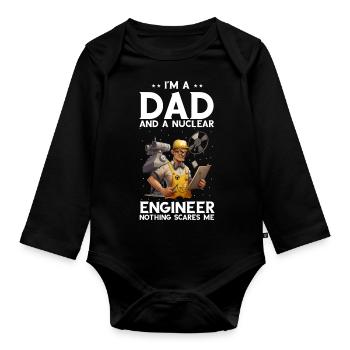 Nuklearingenieur für Kernkraftwerk und Kernenergie - Baby Bio-Langarm-Body - Schwarz - Vorne