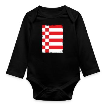 Bremen Flag Bremen Flag - Organic Longsleeve Baby Bodysuit - black - Front
