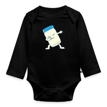 Mayonnaise - danser, tamponner, dab, dabbing - Body Bébé bio manches longues - noir - Devant