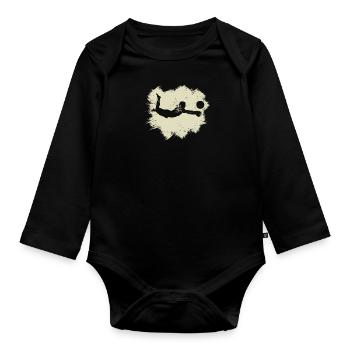Volley-ball Beach Grunge Vintage - Body Bébé bio manches longues - noir - Devant