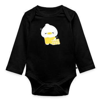 Sleepy Duck - Organic Longsleeve Baby Bodysuit - black - Front