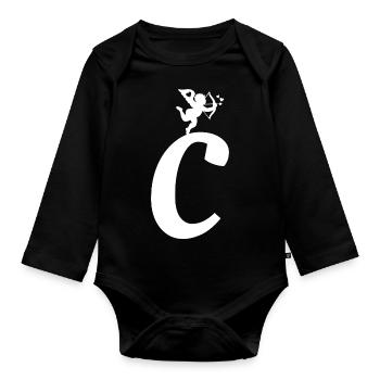 C - Body Bébé bio manches longues - noir - Devant