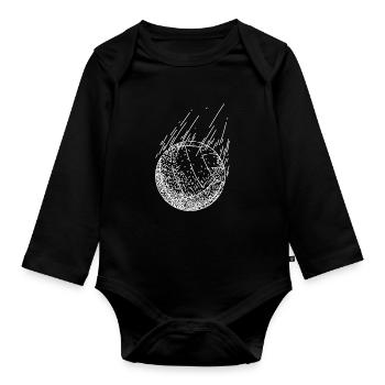 Volley-ball - Body Bébé bio manches longues - noir - Devant